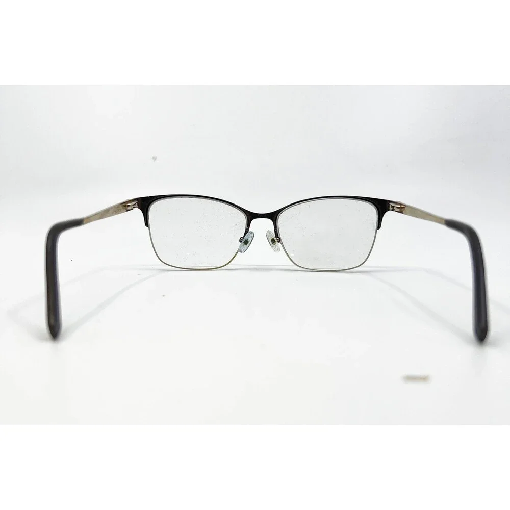 Oleg Cassini Eyeglasses Womens Brown Semi-Rimless Cat Eye OCO468 53-16-135
